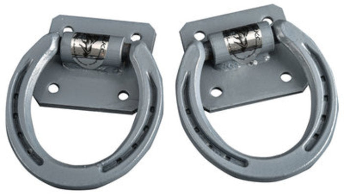 Steel Gray Horseshoe Cross Ties, pair