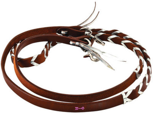 Rafter T Plaited Barrel Racing Reins