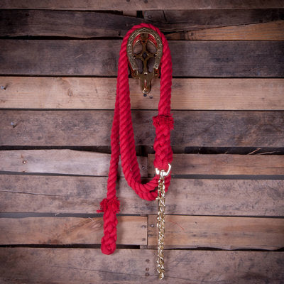 Jeffers Cotton Lead Ropes with Chain