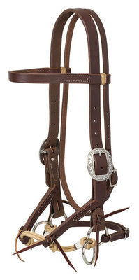 Justin Dunn Bitless Bridle, Oiled Harness