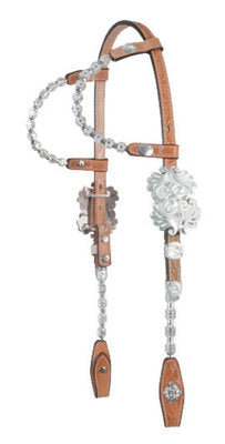 Double Round Ear Ferrule Show Headstall
