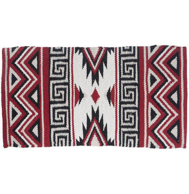 Mayan Wool Navajo Saddle Blanket, 36&quot; x 34&quot;