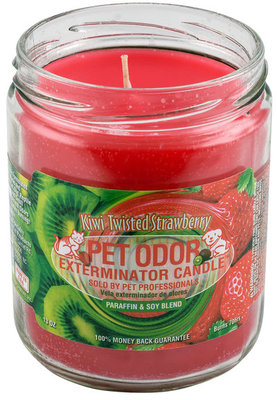 Pet Odor Exterminator Candle, Kiwi Twisted Strawberry