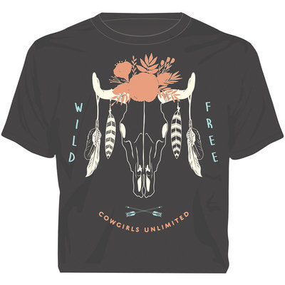Wild Free Bull Skull T-shirt