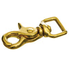 Solid Brass Trigger Snap w/ Square Swivel Eye