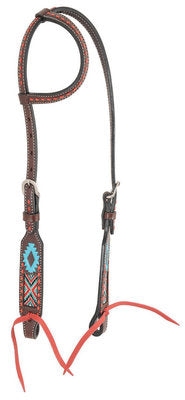 Oxbow Aztec Beaded Slip Ear Headstall, Full