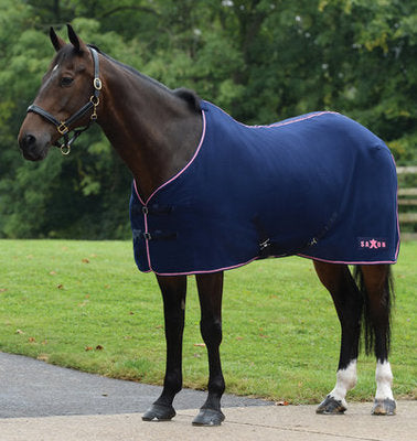 Saxon Element Polar Fleece Cooler, Navy/Pink Trim