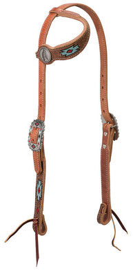 Native Spirit Sliding Ear Headstall, Brown