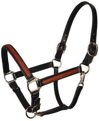 Perri&amp;#39;s Leather Overlay Halter, Black/Brown