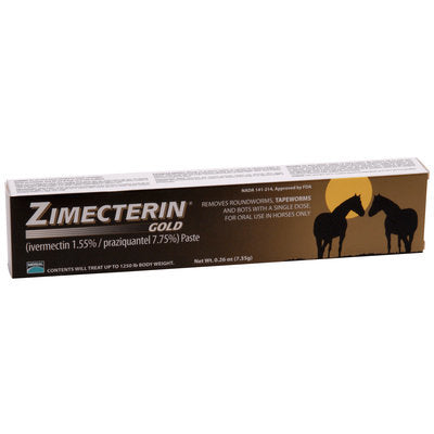 Zimecterin Gold Horse Wormer (Paste), 1-dose