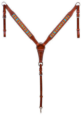 Cody Pro Native American Beaded Breast Collar, Turquoise