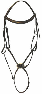 HDR Pro Mono Crown Raised Figure 8 Bridle w/ Rubber Reins