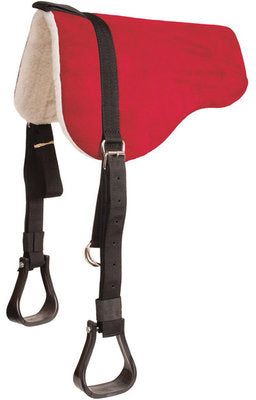 Faux Suede Bareback Pad w/Stirrups
