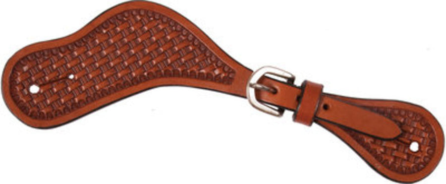 Basket Stamped Cowboy Spur Straps