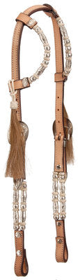 Ferruled/Rawhide Double Ear Show Headstall