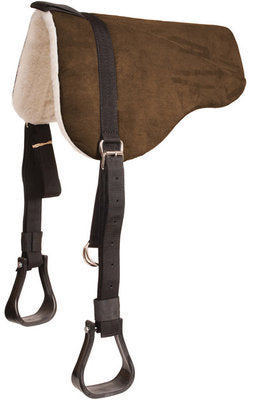 Faux Suede Bareback Pad w/Stirrups