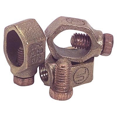 Brass Grounding Rod Clamps, 3 pack