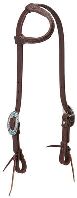 Working Tack Feather Designer Hardware Sliding Ear Headstall