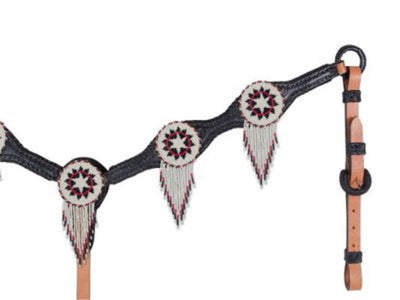 Alamo Saddlery Beaded Concho with Fringe Tack