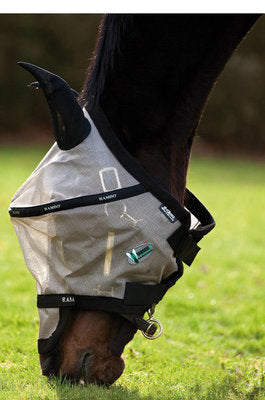 Rambo Plus Fly Mask, Oatmeal/Black