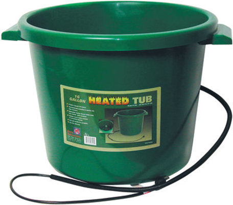 16 Gallon Heated Bucket, Green