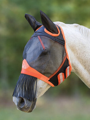 Shires Fly Mask with Nose Fringe