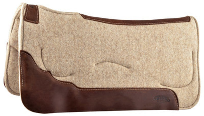 Contoured Shock-Absorbing Gel Wool Saddle Pad