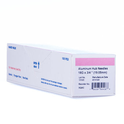 Aluminum Hub Needles, Box 100