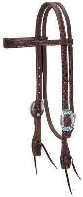 Working Tack Feather Designer Hardware Browband Headstall