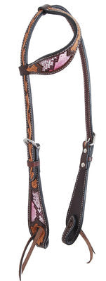 Python Antiqued Slip Ear Headstall