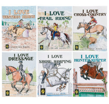 &quot;I Love _____&quot; Equestrian Coloring Books, each