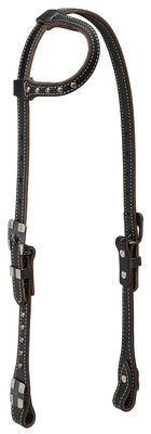 Roundtable Sliding Ear Headstall, Black