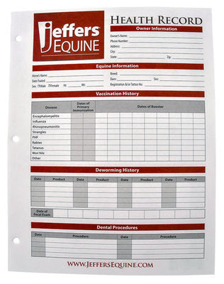 Horse Health Records, each