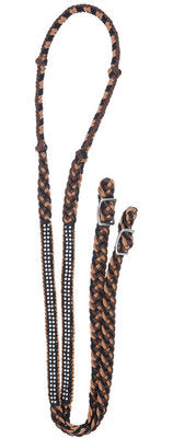 Knotted Competition Rein with Stones, 8&#39;