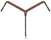 Turquoise Cross Geometric Tooled Breast Collar