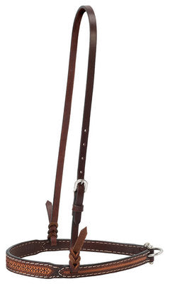 Turquoise Cross Geometric Tooled Noseband