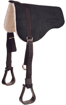 Faux Suede Bareback Pad w/Stirrups