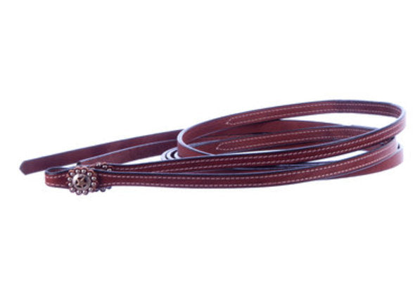 Texas Star Split Reins 8&amp;#39;x5/8&amp;#39;, Chestnut