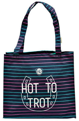 &amp;quot;Hot to Trot&amp;quot; Canvas Bag, Charcoal