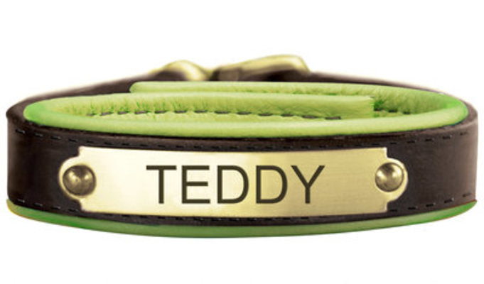 Leather Comfort Bracelet with Nameplate