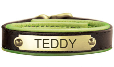 Leather Comfort Bracelet with Nameplate