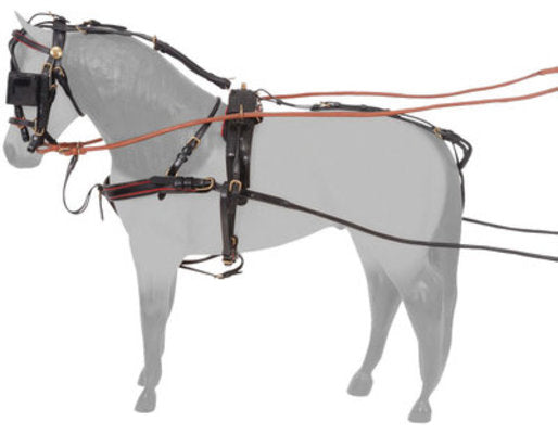 Miniature Silver Royal Leather Show Harness