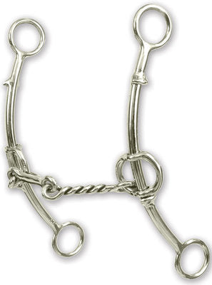 Classic Equine Double Gag Bit, Twisted with Dr Bristol, Long Shank